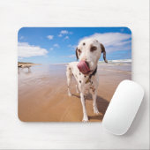 Dalmatiner-Hund auf Strand Mousepad (Mit Mouse)