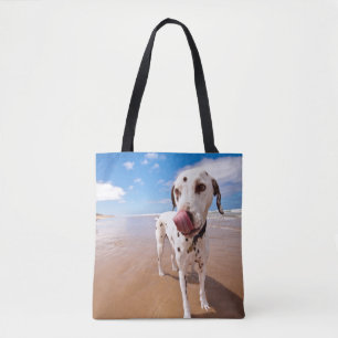 Dalmatiner-Hund auf Strand Tasche