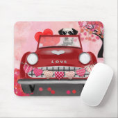 Dalmatiner Hund Auto mit Herzvalentiner Mousepad (Mit Mouse)