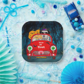 Dalmatiner Hund Autofahren Auto Beängstigend Hallo Pappteller (Party)