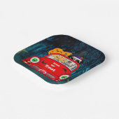 Dalmatiner Hund Autofahren Auto Beängstigend Hallo Pappteller (Gewinkelt)