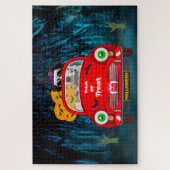 Dalmatiner Hund Autofahren Auto Beängstigend Hallo Puzzle (Vertikal)