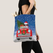 Dalmatiner Hund Autofahren im Schnee Weihnachten Tasche (Von Nahem)