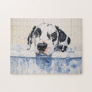 Dalmatiner Hund Bath Time Malerei Puzzle