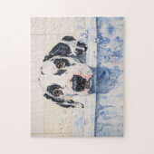Dalmatiner Hund Bath Time Malerei Puzzle (Vertikal)