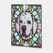 Dalmatiner Hund "Festglas" Ornament Aus Glas (Vorderseite links)