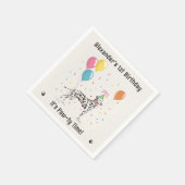 Dalmatiner Hund Geburtstagsparty Serviette (Ecke)