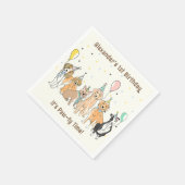 Dalmatiner Hund Geburtstagsparty Serviette (Ecke)