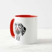 Dalmatiner-Hund-Gesicht-Illustration Tasse (Vorderseite Links)