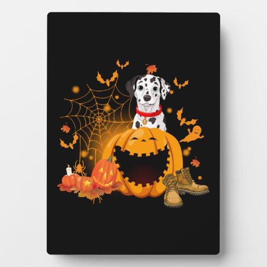 Dalmatiner Hund Halloween Dalmatiner Hund Hallowee Fotoplatte (Vorderseite)