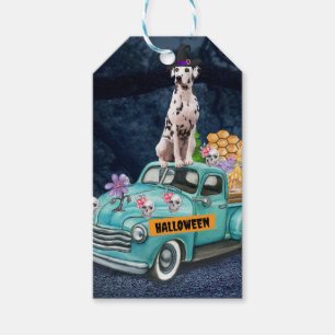 Dalmatiner Hund Halloween LKW Beängstigende Nacht Geschenkanhänger