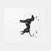 Dalmatiner Hund - Halloween Moon Silhouette Classi Fleecedecke (Vorderseite (Horizontal))