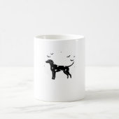 Dalmatiner Hund - Halloween Moon Silhouette Classi Kaffeetasse (Mittel)