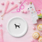 Dalmatiner Hund � Halloween Moon Silhouette Classi Pappteller (Party)