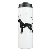 Dalmatiner Hund - Halloween Moon Silhouette Classi Thermosbecher (Vorderseite)