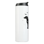 Dalmatiner Hund - Halloween Moon Silhouette Classi Thermosbecher (Nach links gedreht)