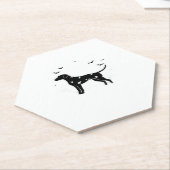 Dalmatiner Hund � Halloween Moon Silhouette Classi Untersetzer (angewinkelt)