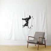 Dalmatiner Hund - Halloween Moon Silhouette Classi Wandteppich (Beispiel (Horizontal))