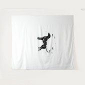 Dalmatiner Hund - Halloween Moon Silhouette Classi Wandteppich (Vorderseite (Horizontal))