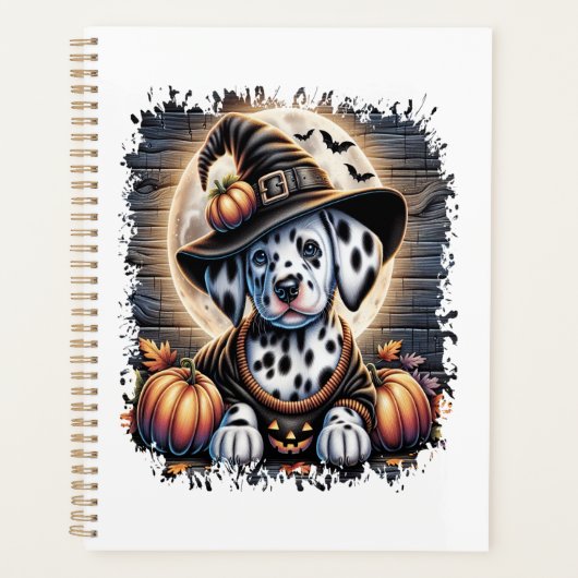 Dalmatiner Hund Halloween Planer (Vorderseite)