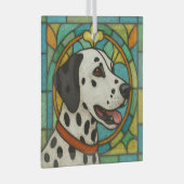 Dalmatiner Hund "Hartglas" Glas Ornam Ornament Aus Glas (Vorderseite Rechts)