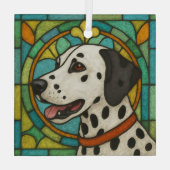 Dalmatiner Hund "Hartglas" Glas Ornam Ornament Aus Glas (Rückseite)