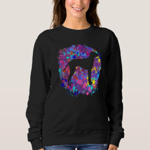 Dalmatiner-Hund Haustier Rosa Wasserfarbe-Spritzer Sweatshirt