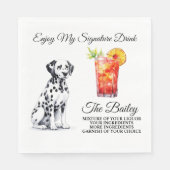 Dalmatiner Hund Hochzeit Napkins mit Signature Dri Serviette (Vorderseite)