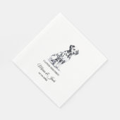Dalmatiner Hund ich liebte ihre erste Hochzeit Serviette (Ecke)