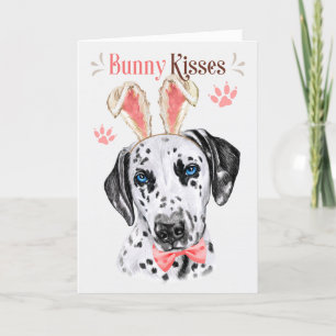 Dalmatiner Hund in Bunny Ears für Ostern Feiertagskarte