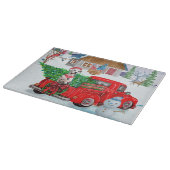 Dalmatiner Hund in der Weihnachtslieferung LKW Sch Schneidebrett (Ecke)