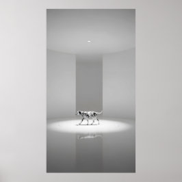 Dalmatiner Hund in einem sauberen, weißen Studio-R Poster
