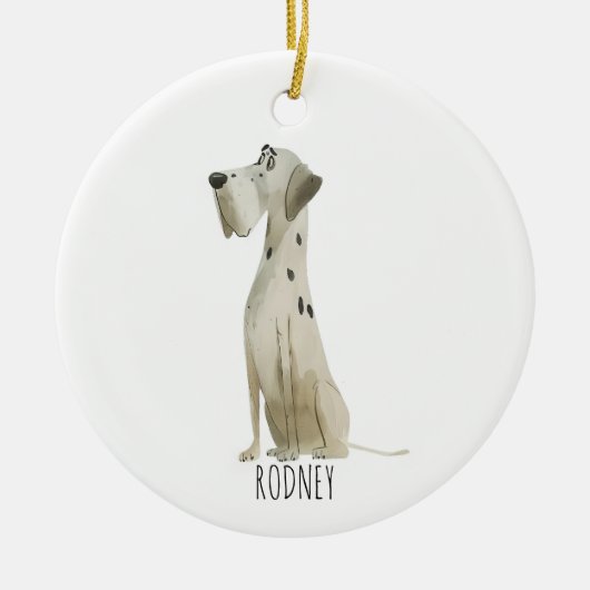 Dalmatiner Hund Keramik Ornament (Vorne)