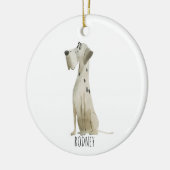 Dalmatiner Hund Keramik Ornament (Links)