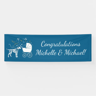 Dalmatiner Hund Kinderdusche Puppy Pink Girl Banner