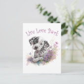 Dalmatiner Hund Mama Bläschen Postkarte (Stehend Vorderseite)
