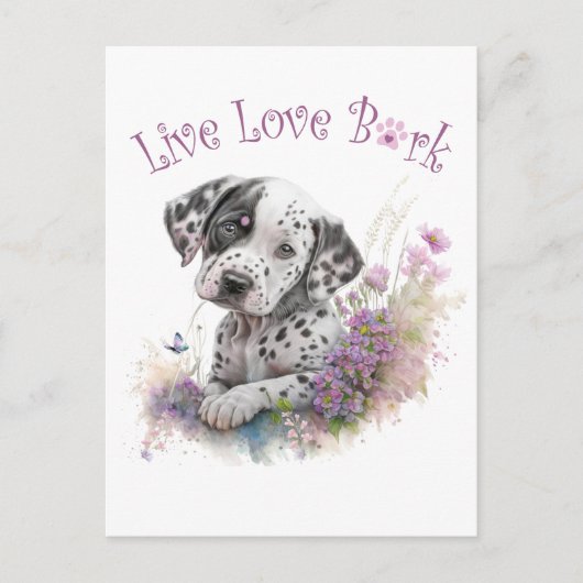 Dalmatiner Hund Mama Bläschen Postkarte (Vorderseite)