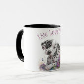 Dalmatiner Hund Mama Bläschen Tasse (Vorderseite Links)