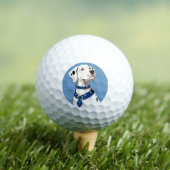 Dalmatiner Hund mit blauem Collar Golfball (Insitu T-Shirt)