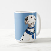 Dalmatiner Hund mit blauem Collar Kaffeetasse (VorderseiteRechts)