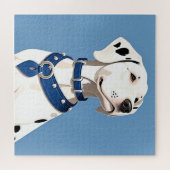 Dalmatiner Hund mit blauem Collar Puzzle (Horizontal)
