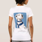 Dalmatiner Hund mit blauem Collar T-Shirt (Rückseite)