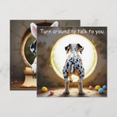 Dalmatiner Hund mit Familienname Feiertagskarte (Vorne/Hinten)