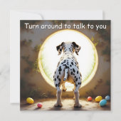 Dalmatiner Hund mit Familienname Feiertagskarte (Vorderseite)
