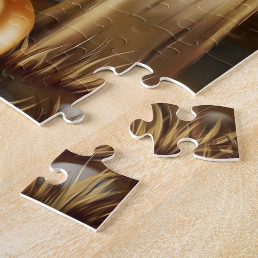 Dalmatiner Hund mit Hexenhut Halloween-Geschenkide Puzzle (Seite)