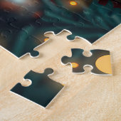 Dalmatiner Hund mit Weihnachtsgeschenken Feuerplat Puzzle (Seite)