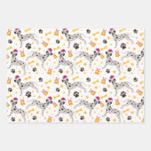 Dalmatiner Hund mit Weihnachtsmannmütze Weihnachte Geschenkpapier Set (Vorderseite 3)