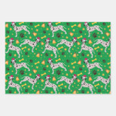 Dalmatiner Hund mit Weihnachtsmannmütze Weihnachte Geschenkpapier Set (Vorderseite)