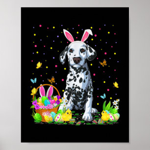 Dalmatiner Hund Ostereier Jagd Dalmatiner Ostern Poster