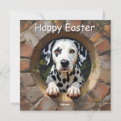 Dalmatiner-Hund - Ostern Feiertagskarte (Rückseite)